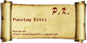 Pusztay Kitti névjegykártya