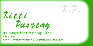 kitti pusztay business card